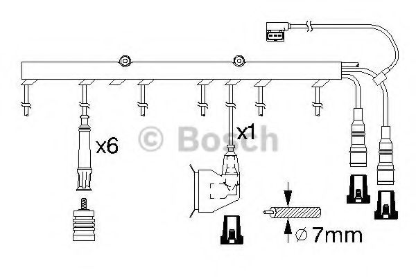 Комплект проводов зажигания BOSCH 0 986 356 323 Комплект проводов зажигания BOSCH 0 986 356 323