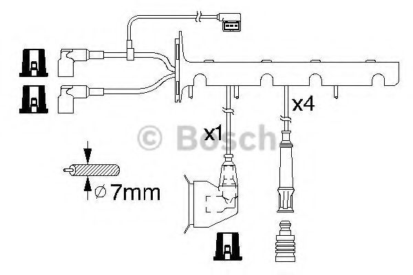 Комплект проводов зажигания BOSCH 0 986 356 325 Комплект проводов зажигания BOSCH 0 986 356 325