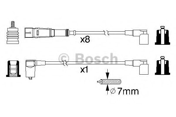 Комплект проводов зажигания BOSCH 0 986 356 330 Комплект проводов зажигания BOSCH 0 986 356 330