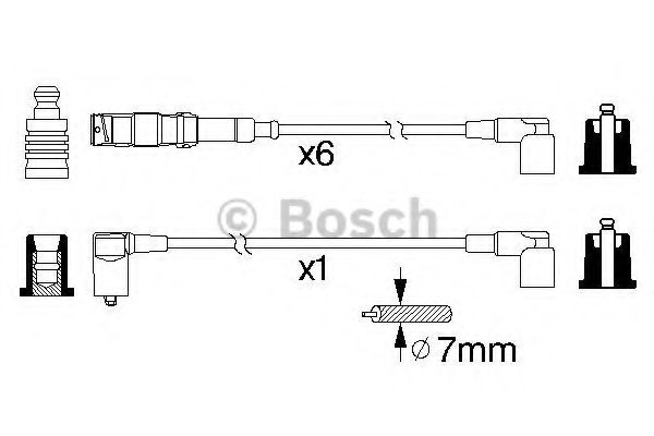 Комплект проводов зажигания BOSCH 0 986 356 332 Комплект проводов зажигания BOSCH 0 986 356 332