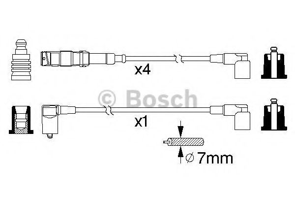 Комплект проводов зажигания BOSCH 0 986 356 333 Комплект проводов зажигания BOSCH 0 986 356 333