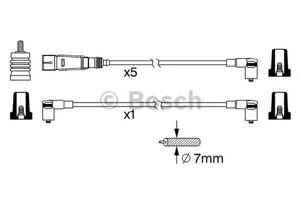 Комплект проводов зажигания BOSCH 0 986 356 340 Комплект проводов зажигания BOSCH 0 986 356 340