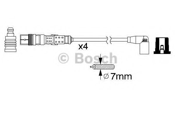 Комплект проводов зажигания BOSCH 0 986 356 341 Комплект проводов зажигания BOSCH 0 986 356 341