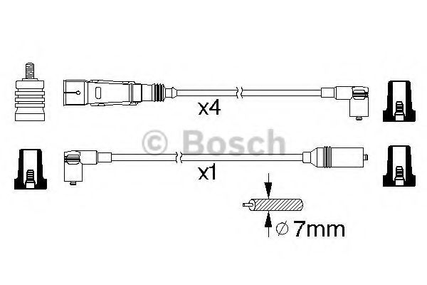 Комплект проводов зажигания BOSCH 0 986 356 358 Комплект проводов зажигания BOSCH 0 986 356 358