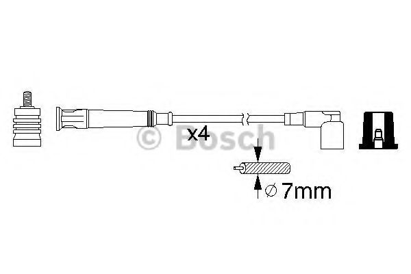 Комплект проводов зажигания BOSCH 0 986 356 361 Комплект проводов зажигания BOSCH 0 986 356 361