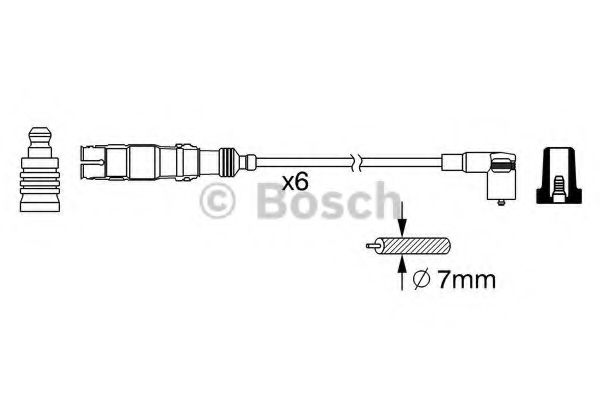 Комплект проводов зажигания BOSCH 0 986 356 384 Комплект проводов зажигания BOSCH 0 986 356 384
