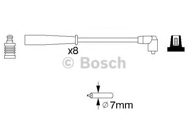 Комплект проводов зажигания BOSCH 0 986 356 707 Комплект проводов зажигания BOSCH 0 986 356 707