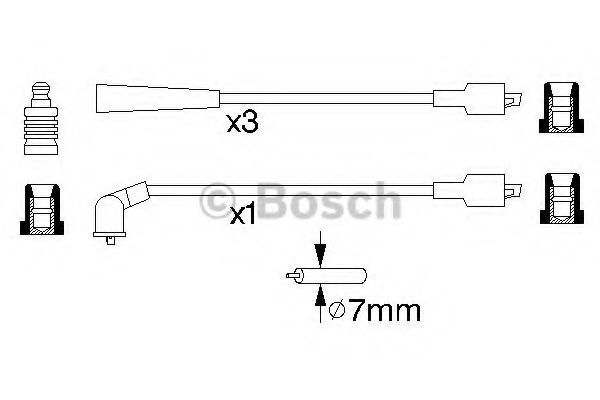 Комплект проводов зажигания BOSCH 0 986 356 710 Комплект проводов зажигания BOSCH 0 986 356 710