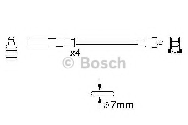 Комплект проводов зажигания BOSCH 0 986 356 716 Комплект проводов зажигания BOSCH 0 986 356 716
