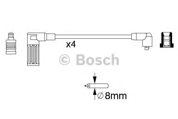 Комплект проводов зажигания BOSCH 0 986 356 717 Комплект проводов зажигания BOSCH 0 986 356 717