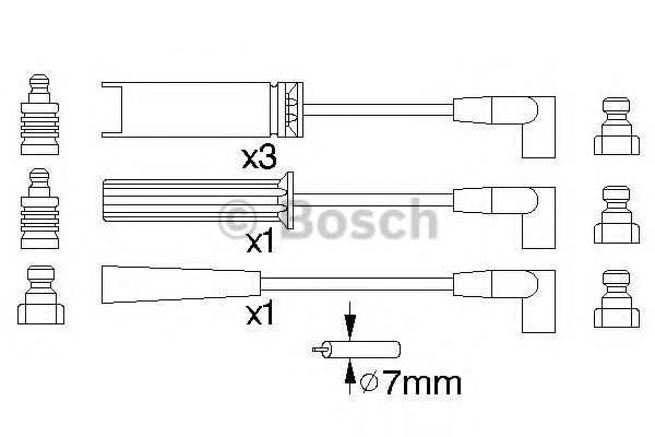 Комплект проводов зажигания BOSCH 0 986 356 739 Комплект проводов зажигания BOSCH 0 986 356 739