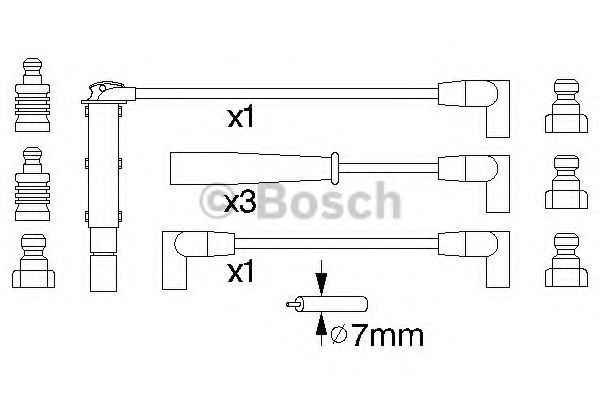 Комплект проводов зажигания BOSCH 0 986 356 740 Комплект проводов зажигания BOSCH 0 986 356 740