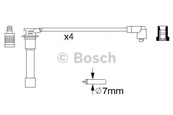 Комплект проводов зажигания BOSCH 0 986 356 742 Комплект проводов зажигания BOSCH 0 986 356 742