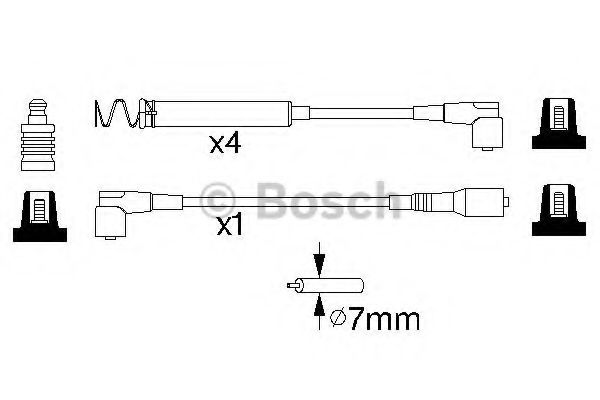 Комплект проводов зажигания BOSCH 0 986 356 746
