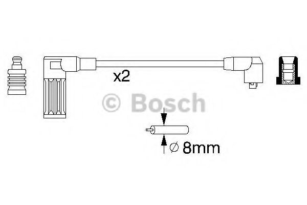 Комплект проводов зажигания BOSCH 0 986 356 752 Комплект проводов зажигания BOSCH 0 986 356 752