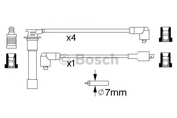Комплект проводов зажигания BOSCH 0 986 356 760 Комплект проводов зажигания BOSCH 0 986 356 760