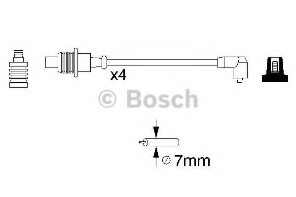 Комплект проводов зажигания BOSCH 0 986 356 767 Комплект проводов зажигания BOSCH 0 986 356 767