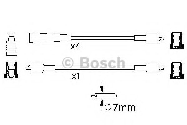 Комплект проводов зажигания BOSCH 0 986 356 768 Комплект проводов зажигания BOSCH 0 986 356 768