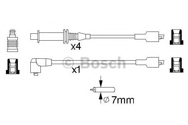 Комплект проводов зажигания BOSCH 0 986 356 769