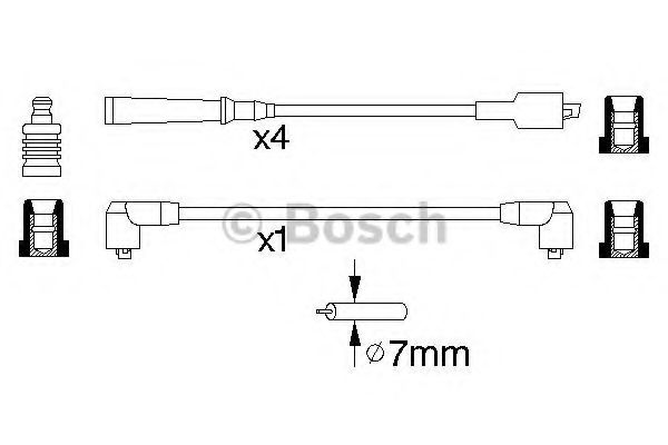 Комплект проводов зажигания BOSCH 0 986 356 773 Комплект проводов зажигания BOSCH 0 986 356 773