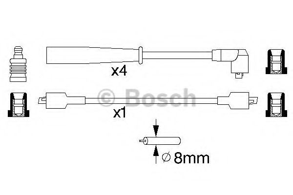 Комплект проводов зажигания BOSCH 0 986 356 774 Комплект проводов зажигания BOSCH 0 986 356 774