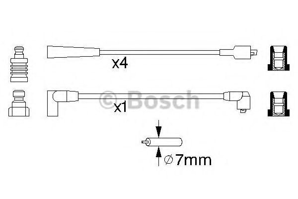Комплект проводов зажигания BOSCH 0 986 356 798 Комплект проводов зажигания BOSCH 0 986 356 798