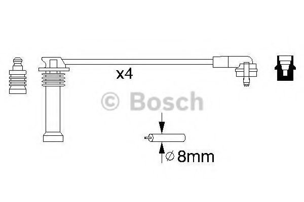 Комплект проводов зажигания BOSCH 0 986 356 805 Комплект проводов зажигания BOSCH 0 986 356 805