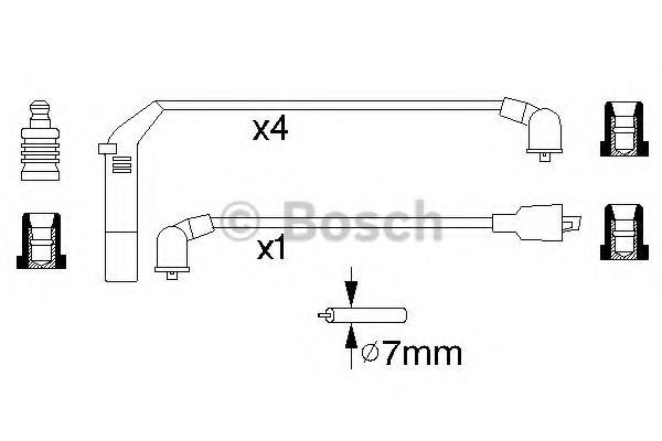 Комплект проводов зажигания BOSCH 0 986 356 813 Комплект проводов зажигания BOSCH 0 986 356 813