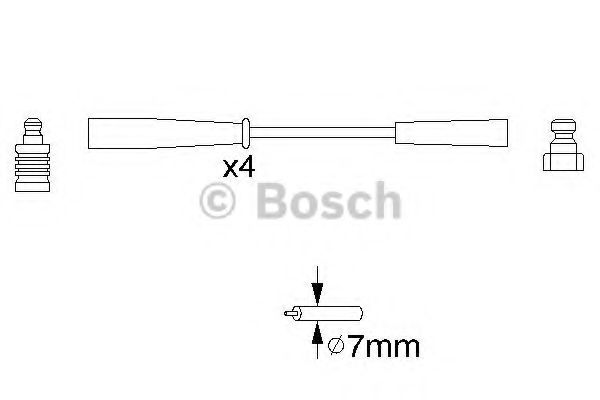 Комплект проводов зажигания BOSCH 0 986 356 817 Комплект проводов зажигания BOSCH 0 986 356 817