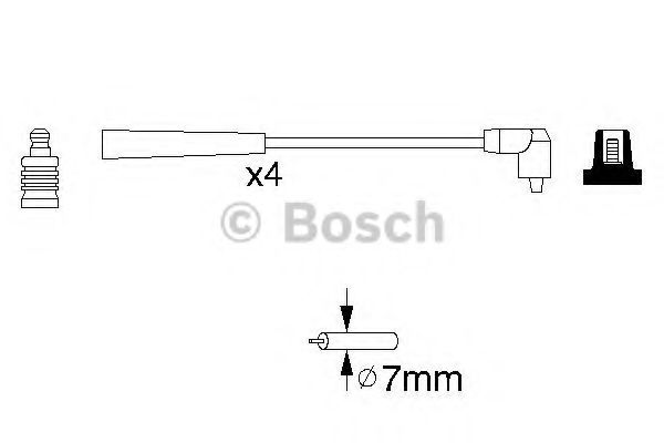 Комплект проводов зажигания BOSCH 0 986 356 818 Комплект проводов зажигания BOSCH 0 986 356 818