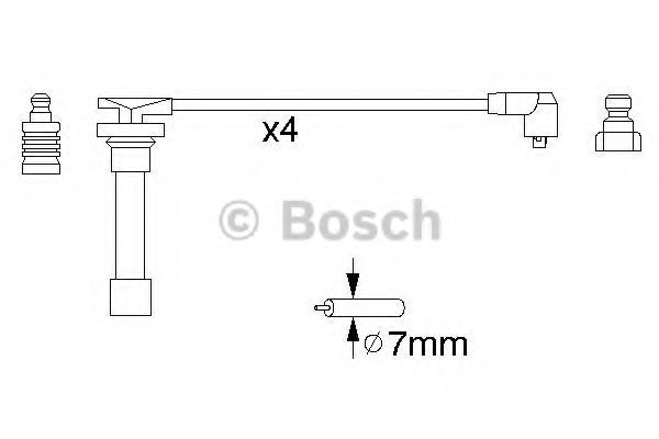 Комплект проводов зажигания BOSCH 0 986 356 821 Комплект проводов зажигания BOSCH 0 986 356 821