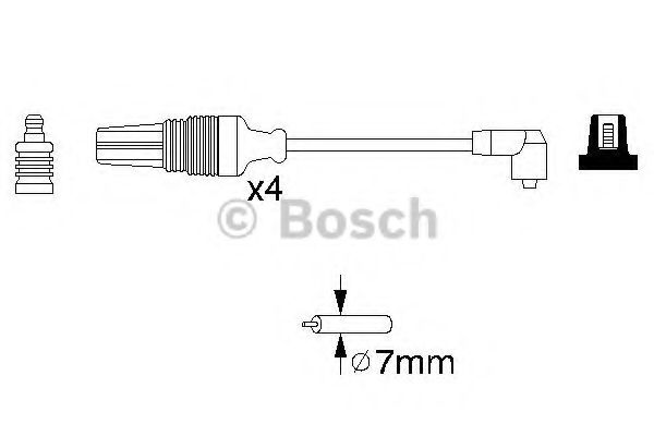 Комплект проводов зажигания BOSCH 0 986 356 830 Комплект проводов зажигания BOSCH 0 986 356 830