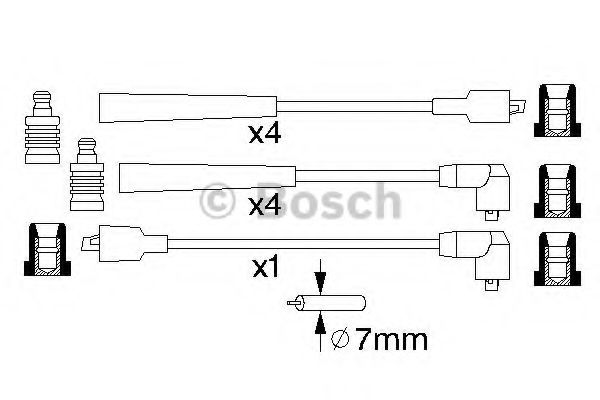 Комплект проводов зажигания BOSCH 0 986 356 831 Комплект проводов зажигания BOSCH 0 986 356 831