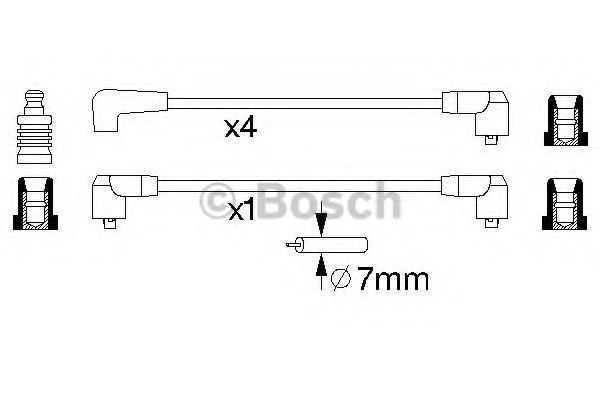 Комплект проводов зажигания BOSCH 0 986 356 844 Комплект проводов зажигания BOSCH 0 986 356 844