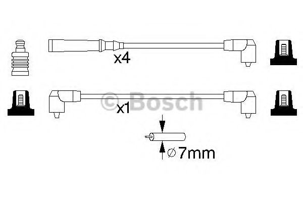 Комплект проводов зажигания BOSCH 0 986 356 847 Комплект проводов зажигания BOSCH 0 986 356 847