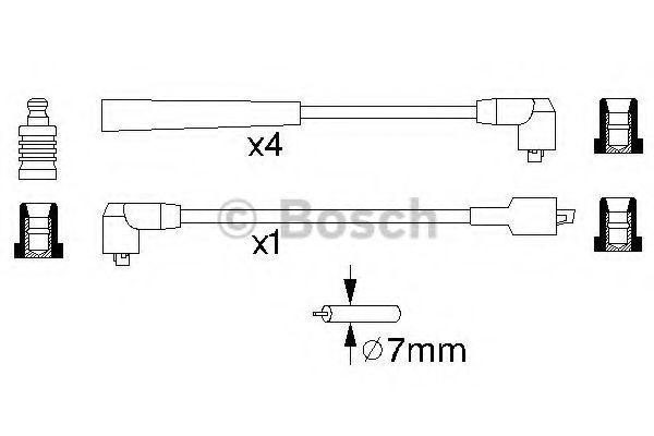 Комплект проводов зажигания BOSCH 0 986 356 859 Комплект проводов зажигания BOSCH 0 986 356 859