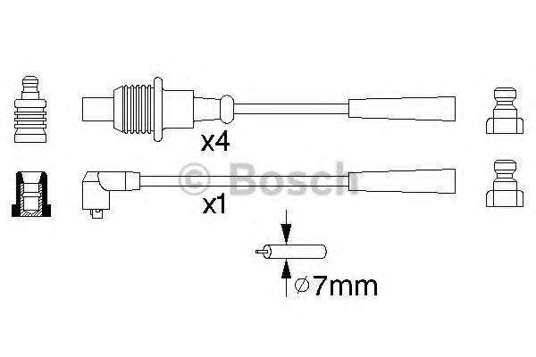 Комплект проводов зажигания BOSCH 0 986 356 863 Комплект проводов зажигания BOSCH 0 986 356 863