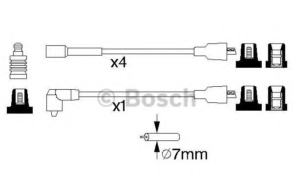 Комплект проводов зажигания BOSCH 0 986 356 864 Комплект проводов зажигания BOSCH 0 986 356 864