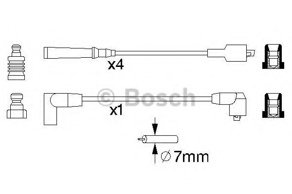 Комплект проводов зажигания BOSCH 0 986 356 866 Комплект проводов зажигания BOSCH 0 986 356 866
