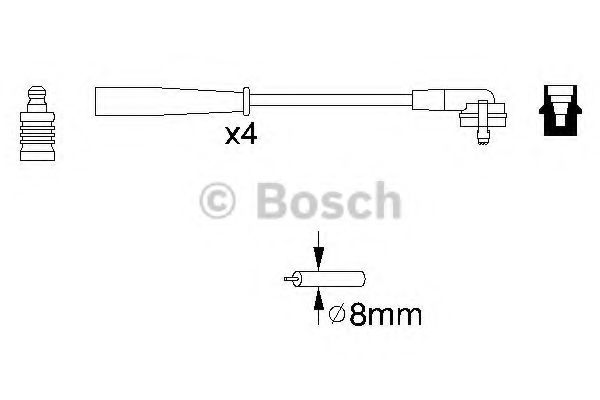 Комплект проводов зажигания BOSCH 0 986 356 887 Комплект проводов зажигания BOSCH 0 986 356 887