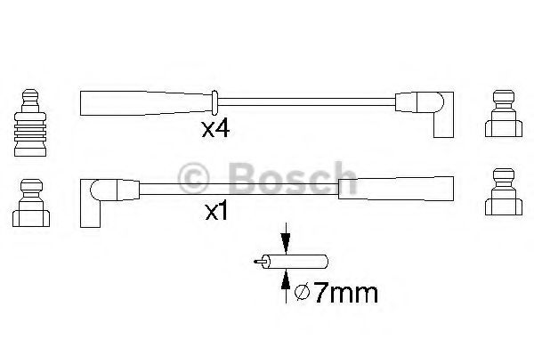 Комплект проводов зажигания BOSCH 0 986 356 888 Комплект проводов зажигания BOSCH 0 986 356 888