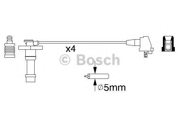 Комплект проводов зажигания BOSCH 0 986 356 928 Комплект проводов зажигания BOSCH 0 986 356 928