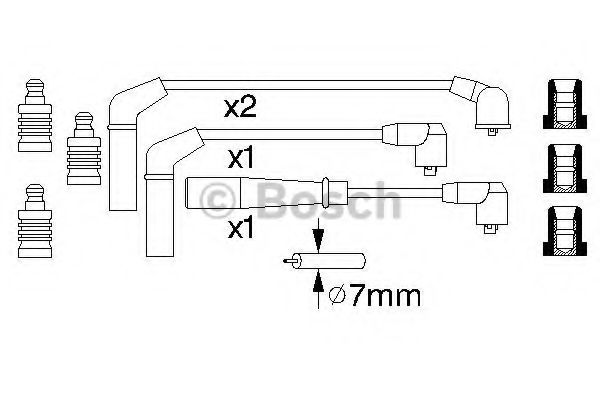 Комплект проводов зажигания BOSCH 0 986 356 932 Комплект проводов зажигания BOSCH 0 986 356 932