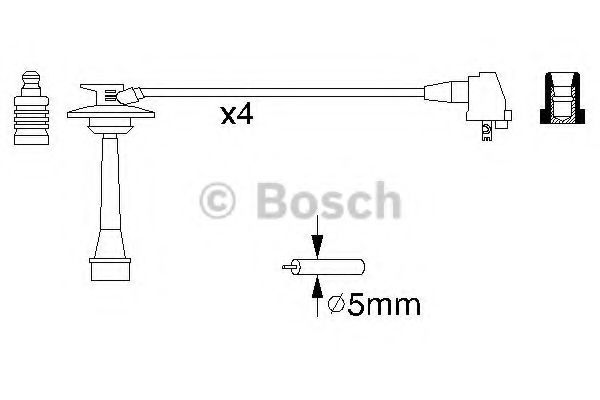 Комплект проводов зажигания BOSCH 0 986 356 933 Комплект проводов зажигания BOSCH 0 986 356 933