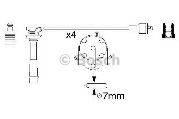 Комплект проводов зажигания BOSCH 0 986 356 953