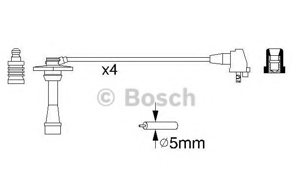 Комплект проводов зажигания BOSCH 0 986 356 957 Комплект проводов зажигания BOSCH 0 986 356 957