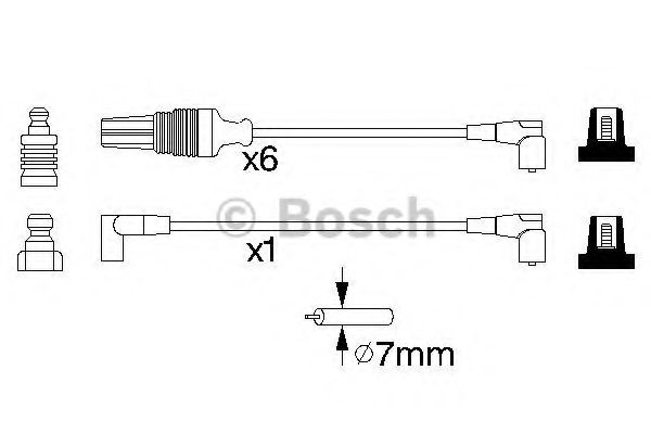 Комплект проводов зажигания BOSCH 0 986 356 964