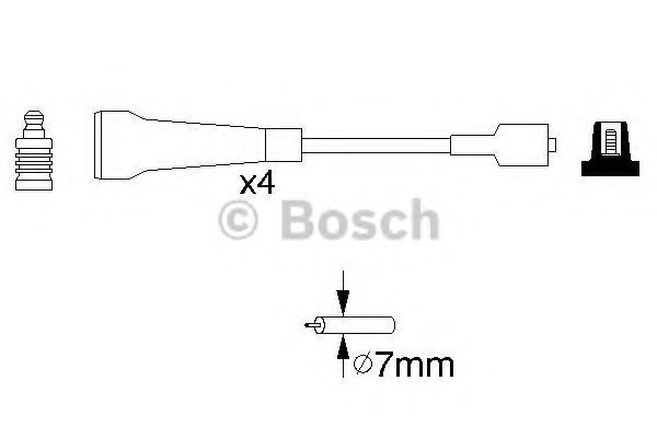 Комплект проводов зажигания BOSCH 0 986 356 967 Комплект проводов зажигания BOSCH 0 986 356 967