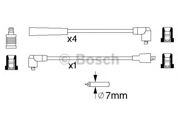 Комплект проводов зажигания BOSCH 0 986 356 984 Комплект проводов зажигания BOSCH 0 986 356 984