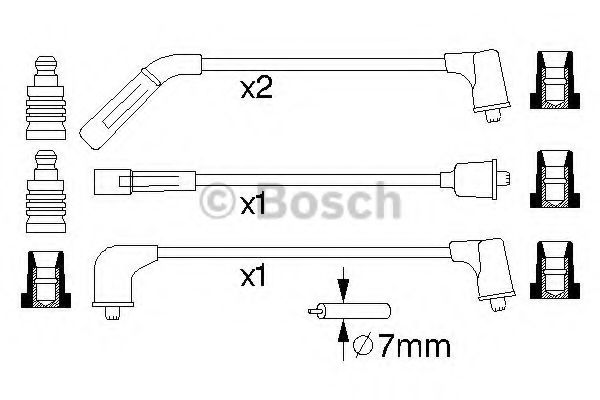 Комплект проводов зажигания BOSCH 0 986 356 988 Комплект проводов зажигания BOSCH 0 986 356 988